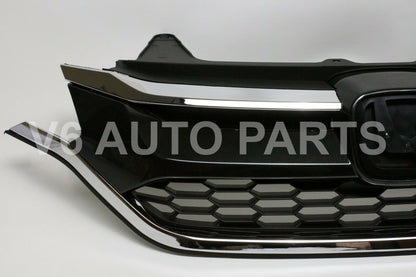 Front Bumper Mesh Cover Grid Upper Trim & Lower Grille For Honda CRV TZ3 2.4 2015 To 2018