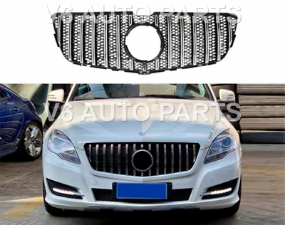 For Mercedes W251 R-Class R300 R280 Front Bumper Chrome Grille 2011-17 Panamericana